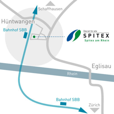 Lageplan Spitex am Rhein, Signalstrasse 5, 8194 Hüntwangen, im Zentrum Rafzerfeld